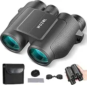 15x32 Compact Binoculars for Adults&Kids: WOZEL Small Binoculars for Bird Watching - High Powered Binoculars for Travel, Hiking, Sports - Powerful Binoculars with Bright & Large Views - Black