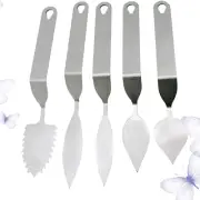 5 Pcs Mousse Cake Baking Tool Angled Icing Spatula Chocolate Scraper