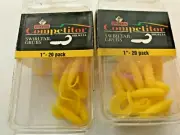 ASSORTMENT Casey's Competitor Chartreuse Swirltail Grubs Soft Lures 2 BOXES 40
