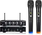 16 Channels Wireless Microphone Karaoke Mixer System with Optical (Toslink), AUX and 2 Handheld Microphones - Supports Smart TV, Home Theater, Sound Bar (SWM16-PRO)