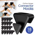 18Pcs Triangles Clothes Hanger Clothes Hanger Connector Hooks Triple Space Saver