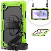 MCC Shockproof Samsung Galaxy Tab A7 Lite 8.7" Strap Case Cover T220 T225 [Yellow Green]