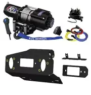 KFI U45-R2 4500lb wire rope winch & mount kit fits 21+ Can Am Commander 700/1000