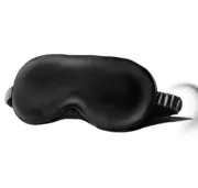 Women's BLACK Soft Satin Eye Mask - Breathable design - Elastic band