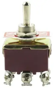(5) Toggle Switch w Waterproof Boot 15A 250VAC DPDT 6 Screw Maintained On/Off/On