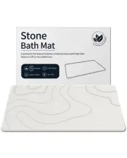 ZIKIBL Stone Bath Mat Diatomaceous Earth Shower Mat Stone Super Absorbent Dia...