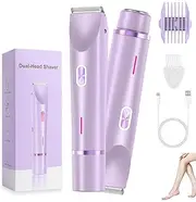 Velvissa Silksnip Hair Trimmer, 2-in-1 Hair Trimmer, silksnip Trimmers, Dual Head Shaver, Waterproof 2 in 1 Wet & Dry Bikini Trimmers for Face, Body(Purple)
