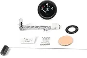 HIKOAN 2'' 52mm Fuel Level Gauge, Pointer 12V Car Fuel Tank Meter with LED Backlight Rim Automotive Gauges with Fittings