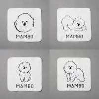 在飛比找樂天市場購物網優惠-claska MAMBO -比熊犬 日本製純棉手帕