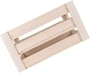 Veemoon Box Wooden Vintage Storage Box Multifunctional Desktop Organizer for Cosmetics and Daily Essentials Hollow Design Natural Appearance Keeps Desktop Neat and Tidy