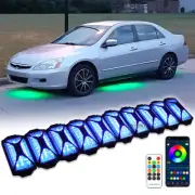 For Honda Accord Civic Sedan 10 Pods RGB LED Rock Lights Underglow Bluetooth APP