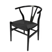 SK Designer Living | Replica Hans Wegner Wishbone Chair | Black Frame & Black Seat