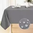 Rectangle Tablecloth Faux Linen Table Cloth Waterproof Wipeable FabricTablecloth