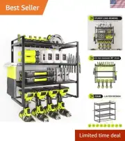 Wall-Mounted Garage Tool Storage with Hammer, Pliers & Screwdriver Holders