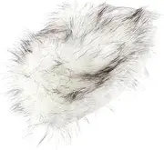 [BESTYASH] Hat Fluffy Straw Visor Hat for Women Hats for Plush Hat Straw Fedora Hat for Women Flat Top Hat Comfy Cold for Women Warm for Women Hat Cap Fur White