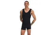 3 x Bonds X-Temp Black Mens Chesty Cotton Plain Singlet Vest Tank Top