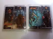 NECA HORROR FIGURE SET - EVIL DEAD 2 ASH & EVIL ASH - REEL TOYS 8” RETRO CLOTHED