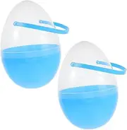 HIAKDOFT 2 PC Eggs Clear Eggs Empty Egg Capsules Egg Case Ornaments Balls Egg Ornaments Egg Basket Plastic Eggs Eggs Pp Sky-Blue
