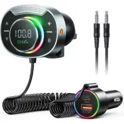 Bluetooth 5.3 FM Transmitter for Car - SOOMFON Bluetooth Car Adapter with Big Mi