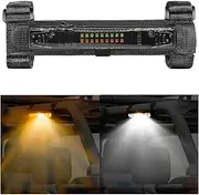 Osilly UTV Interior Dome Light, Utility Vehicle Roll Bar Mount LED Lamp, Automotive Roll Cage Overhead Courtesy Dome Lighting Accessories, Universal for ATV Truck Off Road (White/Yellow)