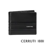 【CERRUTI 1881】義大利頂級小牛皮6卡短夾皮夾 CEPU05526M(黑色 贈禮盒提袋)