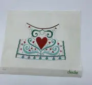 Dede Needlepoint Hand Painted Canvas 3D Clothing #1112 Dress Vest Shirt Hearts