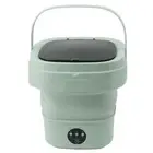 6L Folding Washing Machine Automatic Mini Washing Machine 100-240V Green US Plug