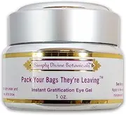 Simply Divine Botanicals Pack Your Bags They're Leaving Eye Gel - Natural and Organic Treatment to Hydrate and Instantly Reduce Puffiness, 1 oz, Clear