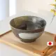 【Just Home】日本製手刷墨黑陶瓷6.7吋麵碗(碗 麵碗 拉麵碗 湯碗)