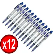 Blue Ink Roller Pens Medium 0.5mm Tip Liquid Ink Niceday 1618385 Pack of 12