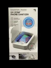 Sharper Image Uv- Zone Phone Sanitizer Kills 99.9 Percent Of Germs New In Box