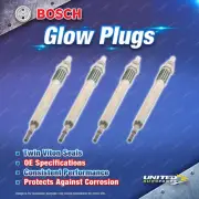 4 x Bosch Glow Plugs for Mitsubishi Triton MQ MR Pajero QE QF Asx L200 Outlander (for: Mitsubishi)
