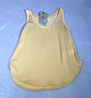 PrAna Tagus Tank Womens Size S Mustard Yellow Keyhole Back Basic Top Outdoors