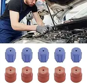 UZZH 10PCS AC Caps for Cars, R134a 13mm & 16mm Cap Air Conditioning Service AC System Charging Port Caps for Car AC Replacement and Maintenance, 5 Blue Low Side & 5 Red High Side Pressure Port Cap