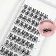 LANKIZ DIY Lash Extension Natural Look, Wispy Lash Clusters, Individual Lashes S