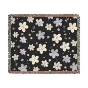 Woven Blanket - Retro Flowers