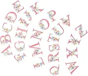 IWOWHERO 26Pcs Decorative Embroidery Letter Patches Self Adhesive Clothing Appliques for Bags Jackets and Jeans Durable Craft Patches for Home and DIY Projects