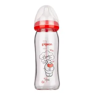 【Pigeon 貝親】迪士尼寬口玻璃奶瓶-240ml(迪士尼玻璃奶瓶 寬口徑)