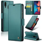 CaseMe Samsung Galaxy A20 Folio Wallet Case Cover Side Closure A205 [Teal Green]