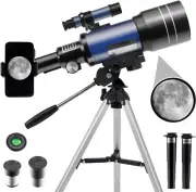 Telescope for Kids Adults Beginners, 70mm Aperture (15X-150X) Portable Refractor