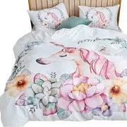 Unicorn Ultra Soft Quilt Doona Duvet Cover Set Single Double Queen Super King
