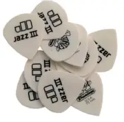 Dunlop Guitar Picks 12 Pack Tortex White Jazz III Size .73mm 478P.73