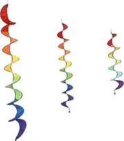 SUPVOX 3pcs Rotating Colorful Wind Strip Outdoor Outdoor Ornaments Wind Spinner Windmill Wind Landscape Wind Cloth