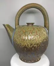 Midwest KATHY MAVES Studio Pottery Wood Fire Kiln Tea Pot Kettle Wisconsin