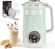 8 in 1 Automatic Nut Milk Maker,35oz Homemade Almond, Oat, Coconut, Plant Based Milks and Non Dairy Beverages, Soy Milk Machine with 10 Blades, 12 Hours Timer/Self-clean/Keep Warm/Boil Water