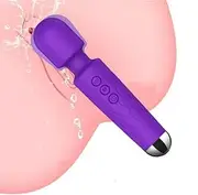 Powerful Vibrator Wand, G Spot Cordless Rechargeable Vibrators with 20 Patterns & 8 Intensity, Quiet Clit Vibrator, Clitoris Stimulation, Dildo, Female Wand Massager for Her Pleasure, Adult Sex Toys for Women Couples