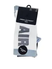 Nike Jordan Lightweight Crew Socks Kids 5Y-7Y Bundle 2 Pack Jumpman New Tags