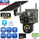 Wireless Solar Camera WIFI Security Outdoor Battery PTZ CCTV Home House +SD Card