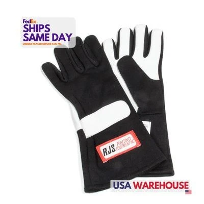 Rjs Safety 600020103, 2 Pack Black Gloves Nomex S/L Sm Black Sfi-1 Performance