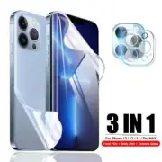 For iPhone 14 Pro Max 360 Hydrogel Back Screen Protector Lens Camera Edge Cover